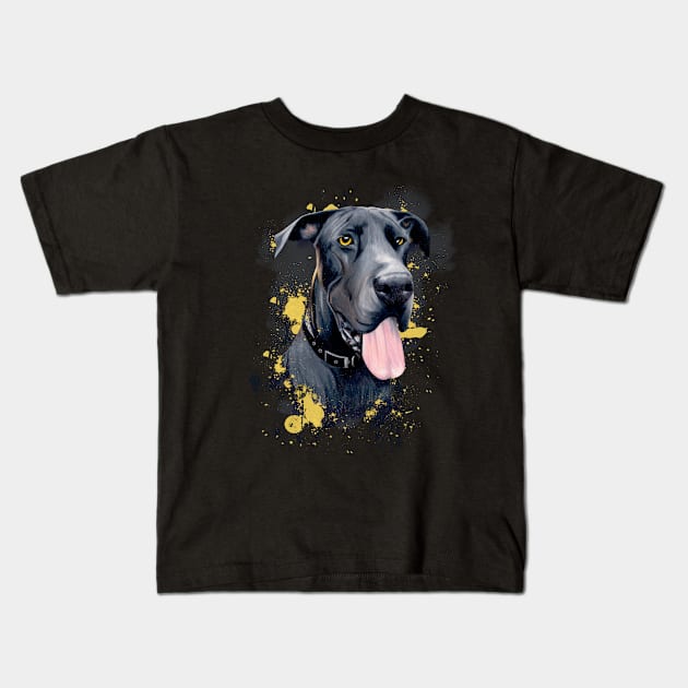 Great Dane Kids T-Shirt by Apatche